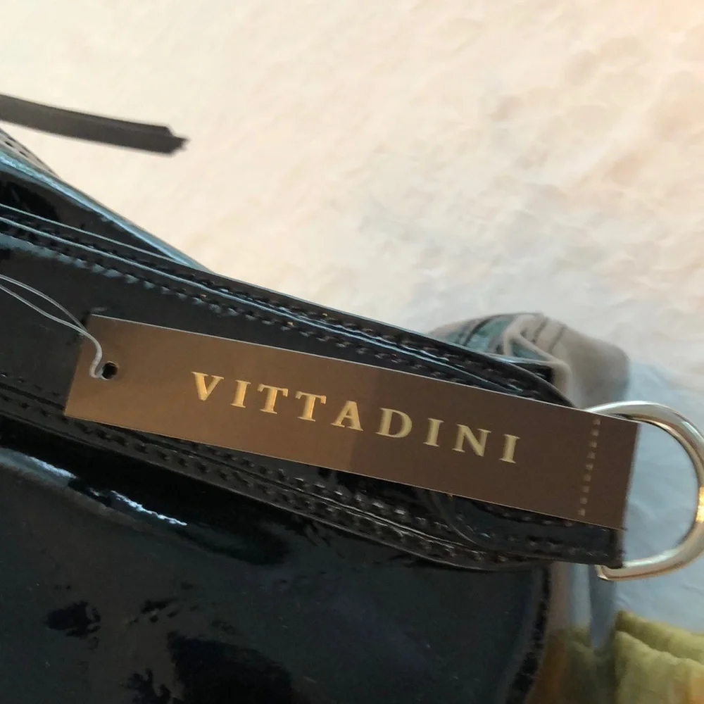 NWT Adrienne Vittadini Black Patent bag